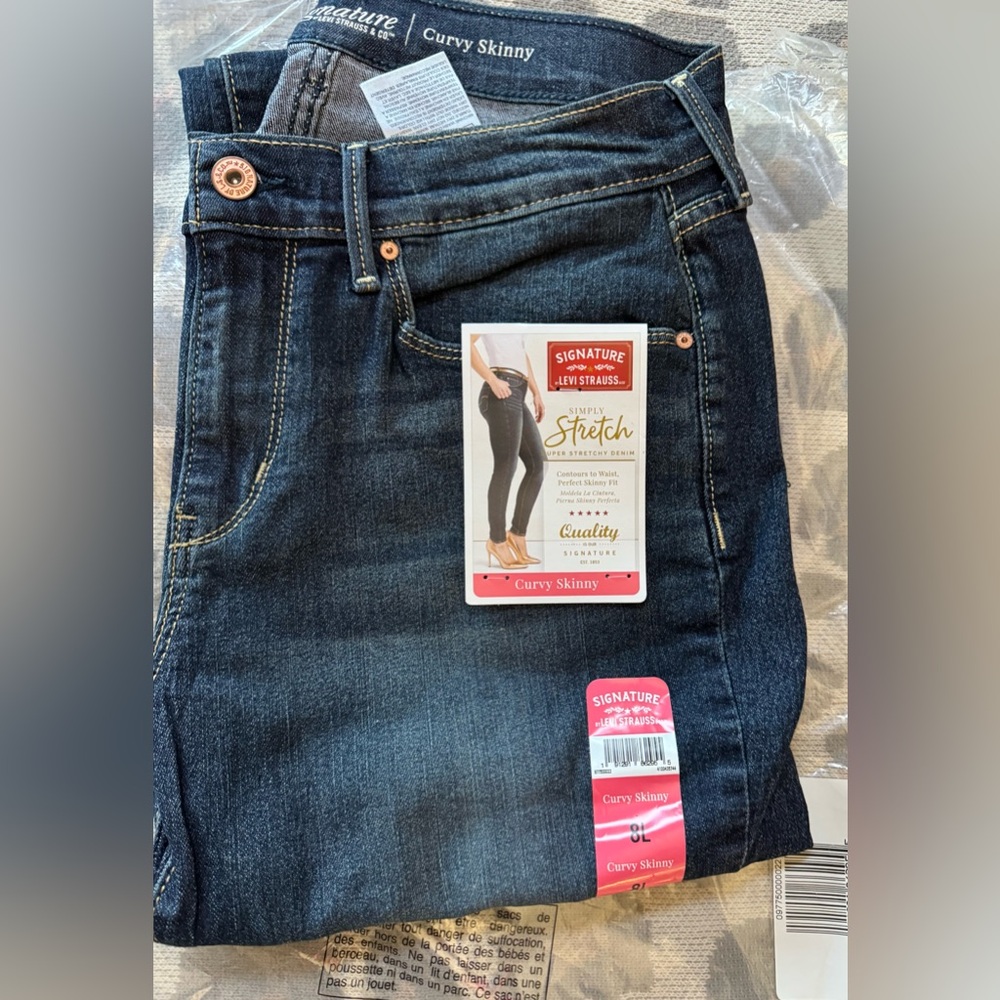 Levi's Signature Curvy Skinny Jeans - Deep Indigo